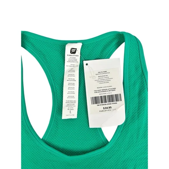Fabletics Delta‎ Smooth Operator Seamless Tank Top Bright Green Size Large - Image 5