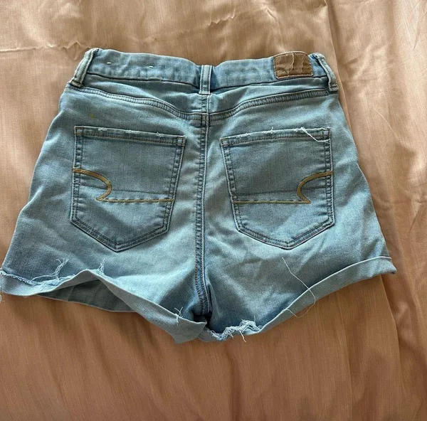 American Eagle light wash jean shorts high waisted - Image 2