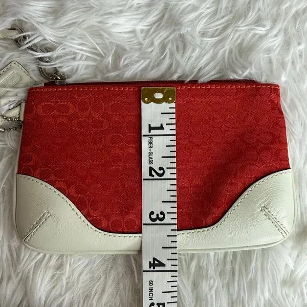 Vintage COACH y2k soho Red Canvas Wristlet - Image 8