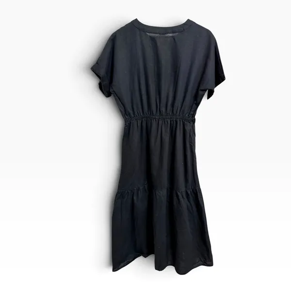 Gap Minimalist Coastal Linen Blend Dress Black size 4 - Image 8