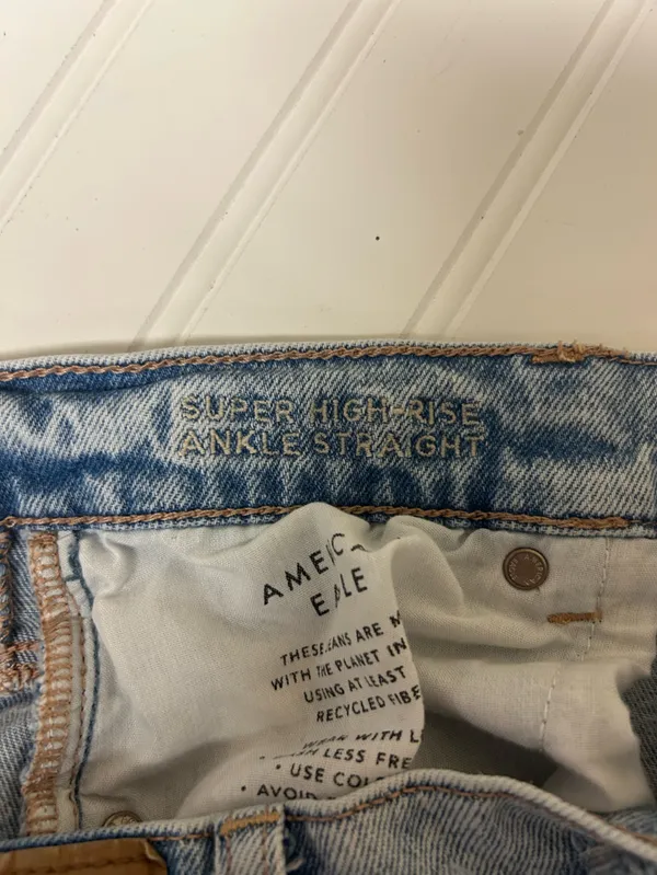 American Eagle Super High-Rise Ankle Straight Distressed Jeans Size 6 - Image 7