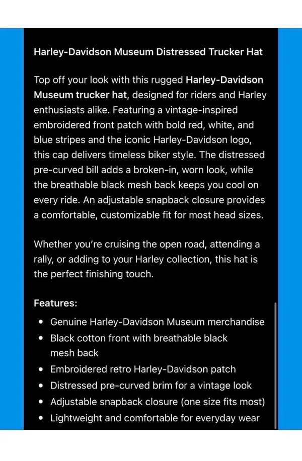 Harley-Davidson Hat - Image 5