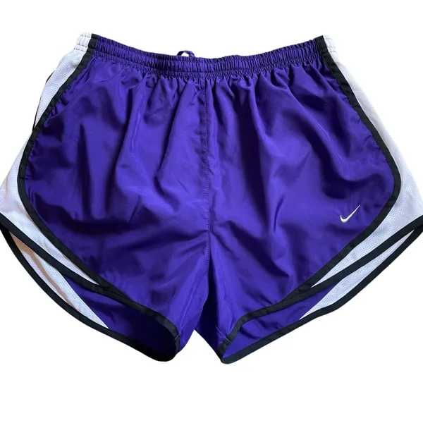 NIKE Dri-Fit Purple/White Brief-Lined Athletic Running Shorts - Size Medium - Image 2