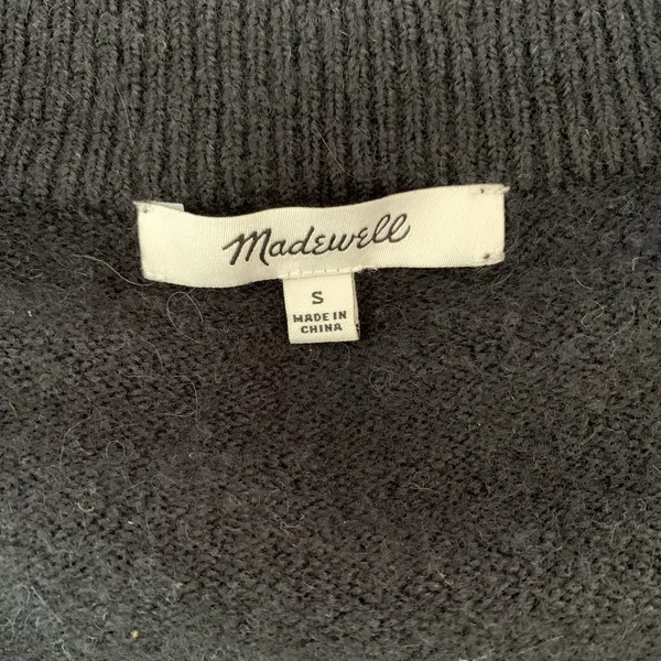 Madewell Black‎ V Neck Long Sleeve Pullover Sweater Small - Image 5