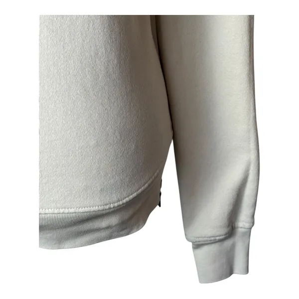 Cotton Citizen Sweatshirt Wonen XS Ivory Zipper Sides Crew Neck‎ Athleisure - Image 4