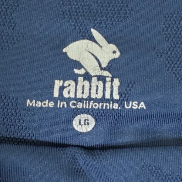 Rabbit Running Shorts Womens Large Blue Navy Pockets Built-in Liner USA Made - Image 2