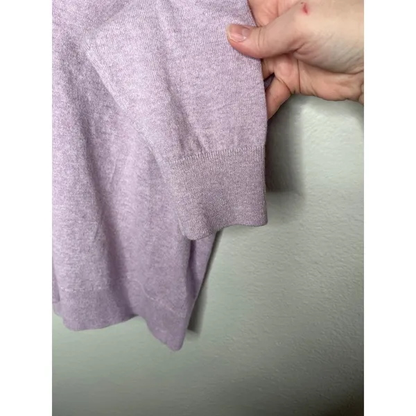 J.Crew Womens Purple Polo Sweater With Cashmere Size S - Image 7
