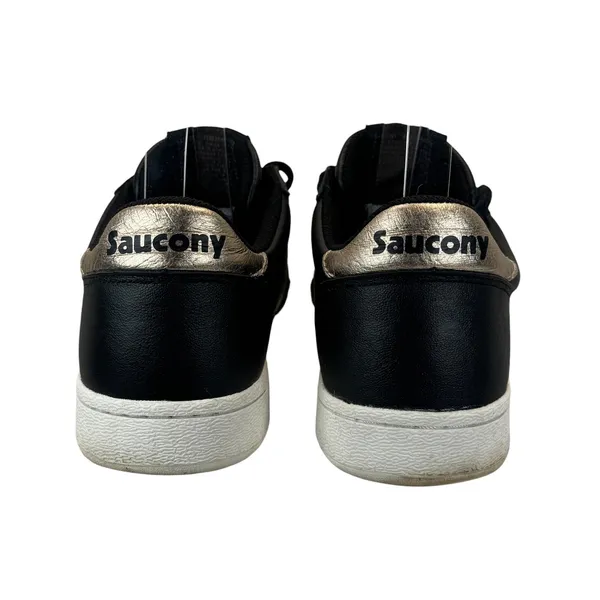 Saucony Jazz Court Women's Sz 9.5 Black Rose Gold Leather‎ Retro Low Sneaker - Image 6