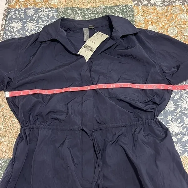 Sweaty Betty Anytime Romper S Navy Coastal Cool Travel Off Duty Euro Summer NWT - Image 10