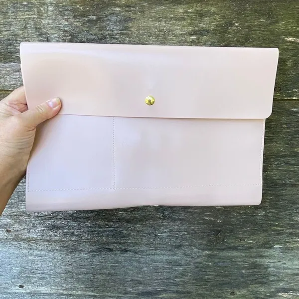 NWT Glass Ladder & Co pink portfolio or clutch - Image 3