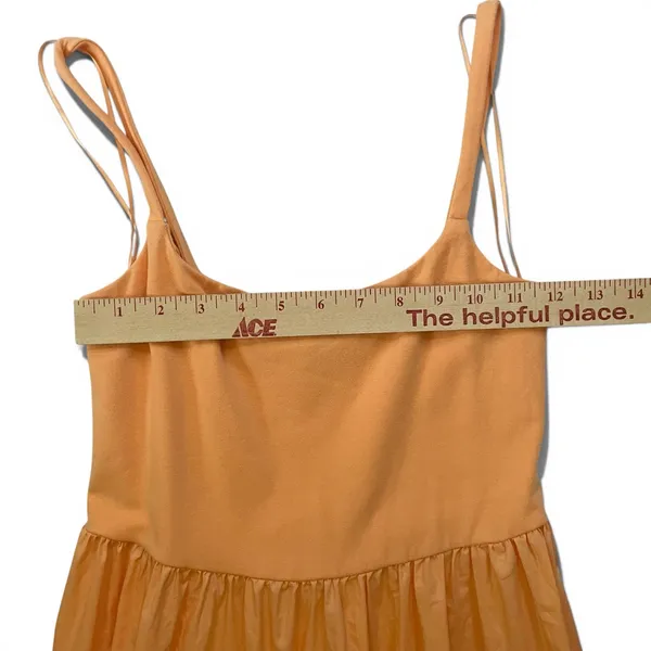 Old Navy Sunfish Orange‎ Midi Dress Small Cotton Fit Flare Summer Sundress - Image 3