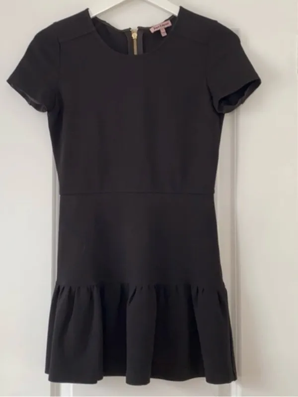 Juicy Couture Pointe Dress Mini black dress XS Vintage gold zipper in back - Image 3
