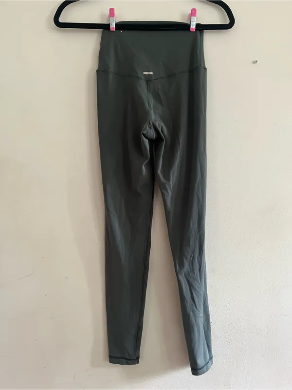 Aerie High Rise Leggings Olive Green XS Earthy Pilates Minimalist - Image 3