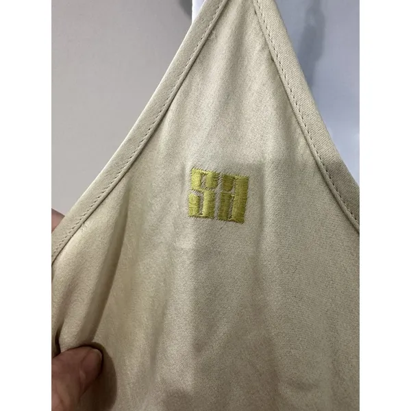 SAINT ART Haley Style Maxi‎ Slip Dress Satin Chartreuse Yellow Size XL - Image 4