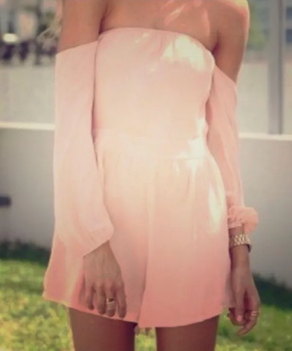 Sabo Skirt Peach Romper - Image 2