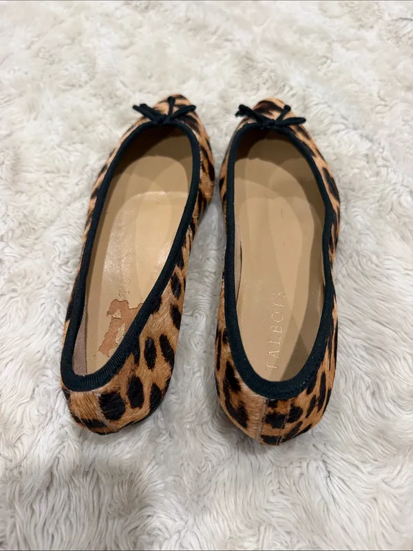 Talbots classic leopard-print pointed toe calf hair ballet flats Woman Size 6.5 - Image 4
