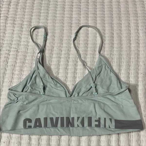 Calvin Klein Light Green Bralette - Image 2