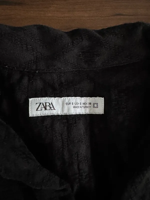Men’s Zara black shirt - Image 3