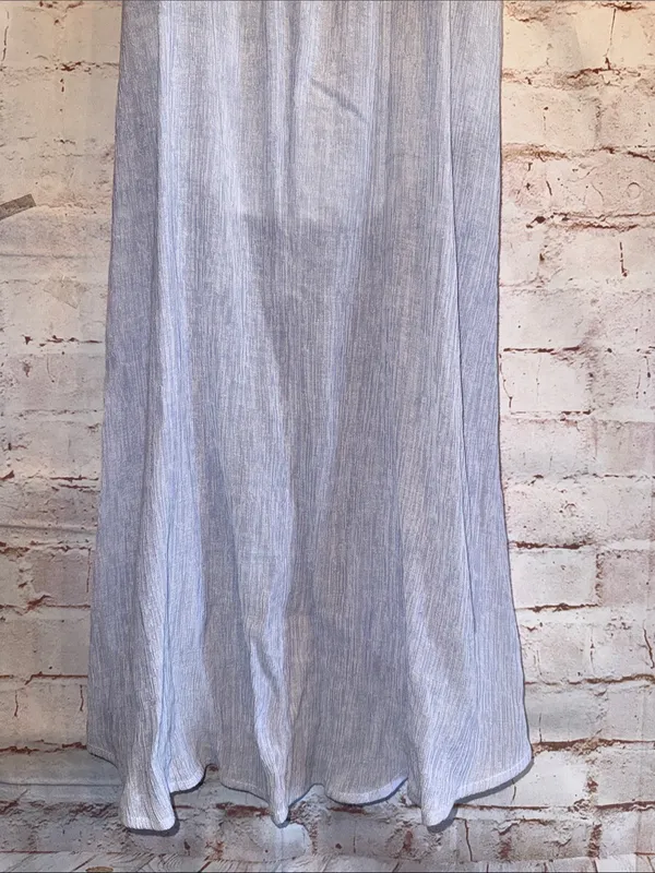Astr the Lable Light Blue High-Low Maxi Dress with Ruffle Straps button down S - Image 6