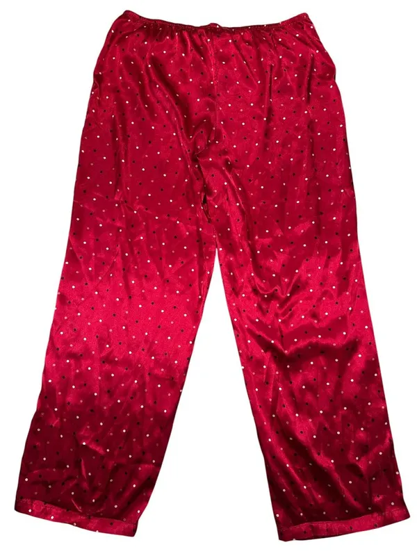 Gilligan & O’Malley Womens Sleepwear Pants Polka Dot Red Elastic Waist Size L - Image 4