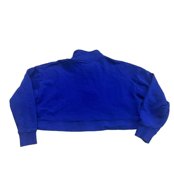 WeWoreWhat cropped half zip hoodie in sapphire S - Image 3