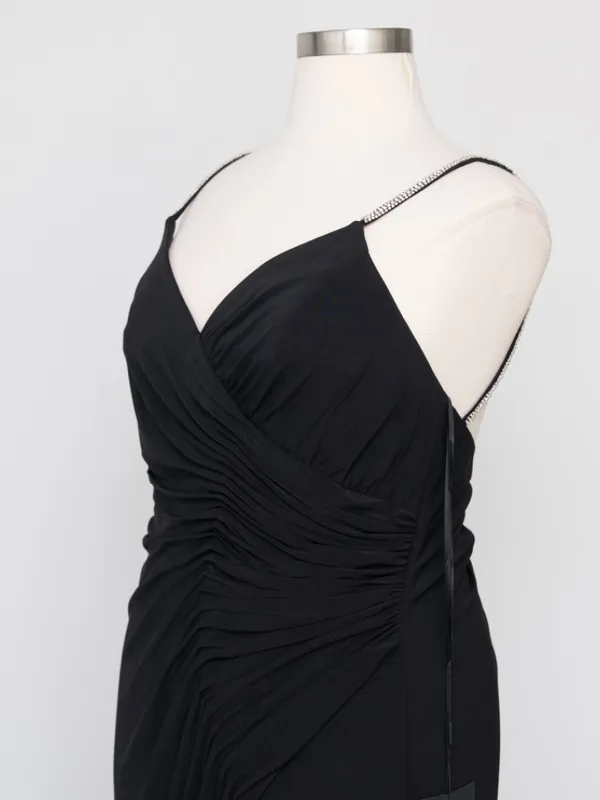 Mac‎ Duggal - Faux Wrap V-Neck Open Back Gown 26695 - Image 11