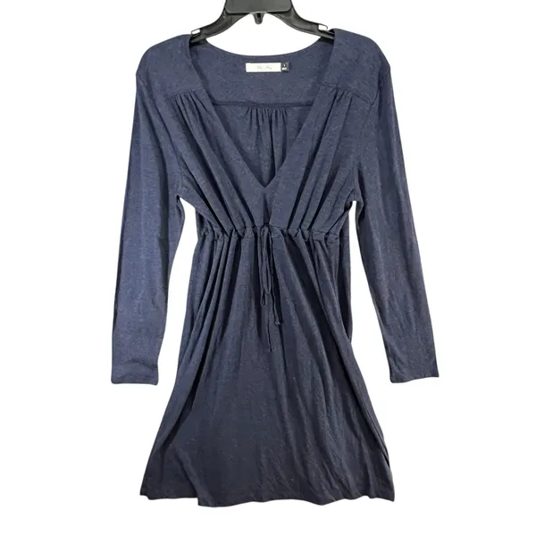 Old Navy Y2K Babydoll‎ Dress Womens L Blue Modal Blend Empire Waist Soft Stretch - Image 2
