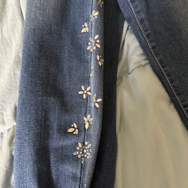Flower straight leg jeans - Image 4