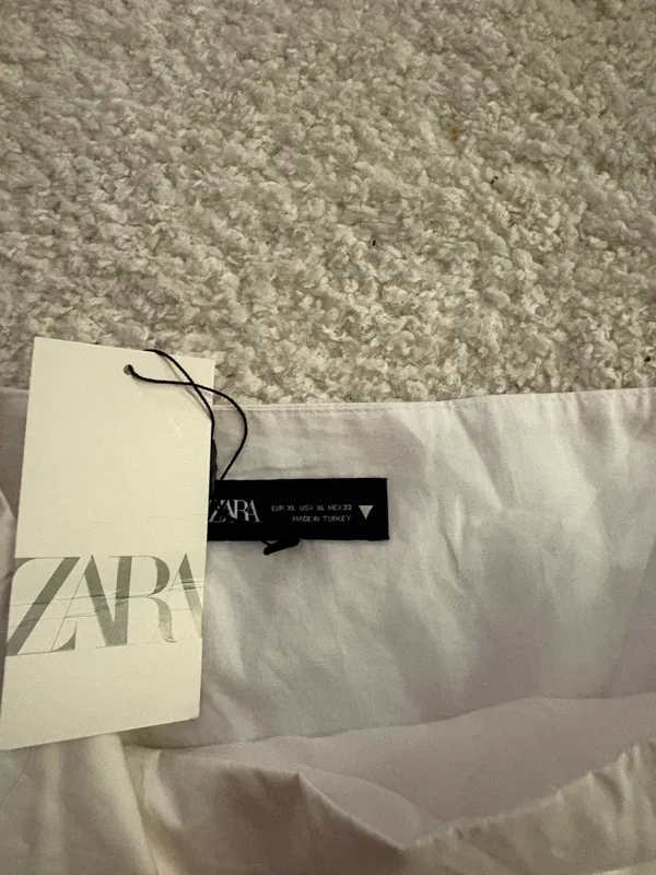 NWT Zara white ruffled skort. Size XL - Image 4