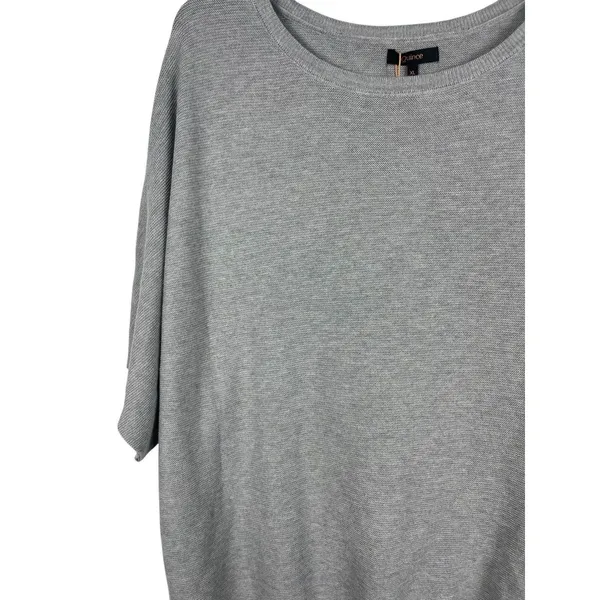 Quince Womens XL Gray Cotton Cashmere Blend Relaxed Short Sleeve Sweater NWT - Image 5