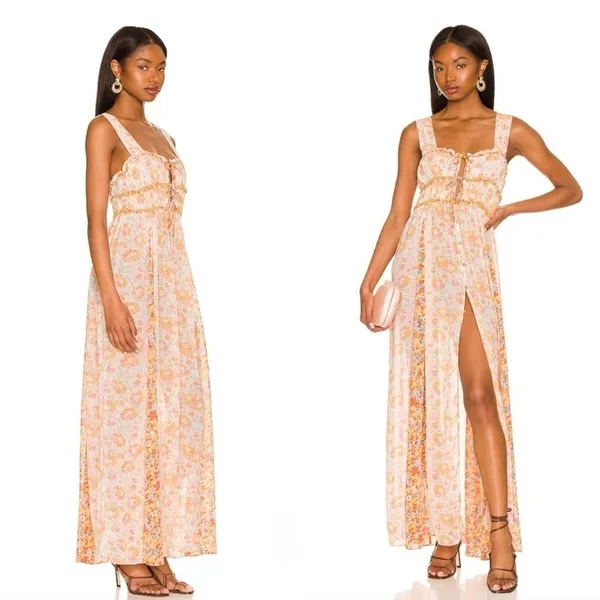 NWT Free People Dance with Me Maxi in Ivory Combo Size‎ Medium - Image 2