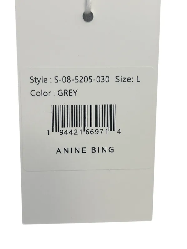 ANINE BING Sport Tyler Sweatshirt Heather Grey Size Large NWT ( SOLD OUT) - Image 6