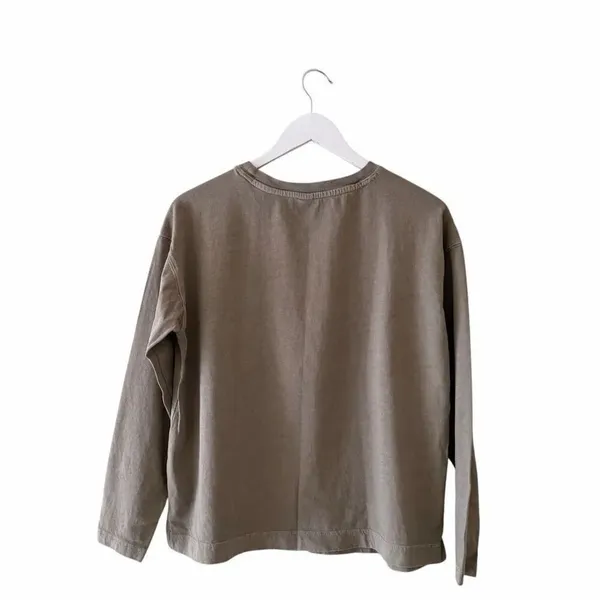 Old Navy Olive Green Crewneck Long Sleeves Active Cotton Active Layer SZ S #2563 - Image 5