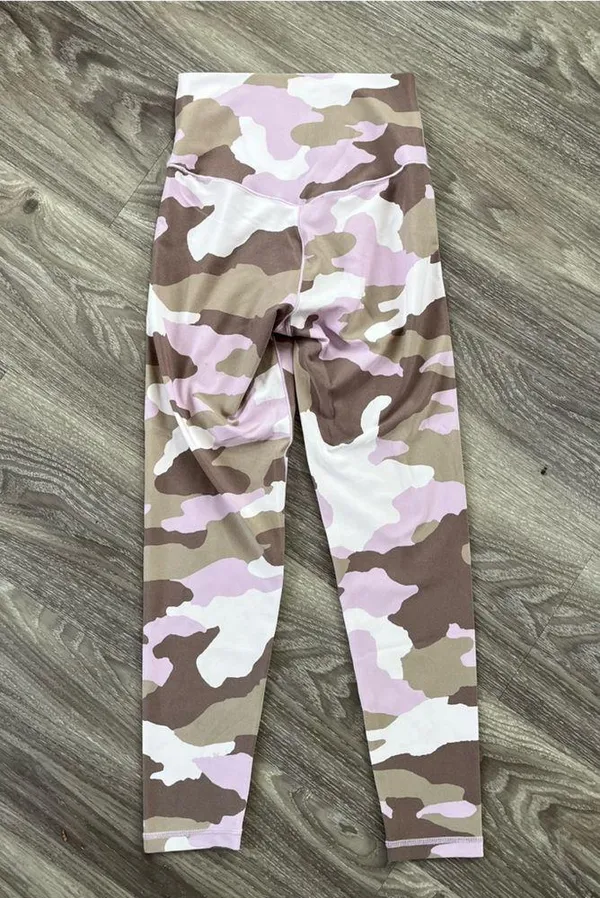Aerie Offline Pink and Brown Camo Leggings - Image 5