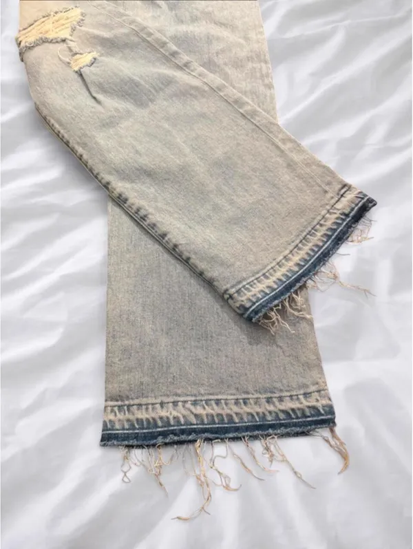 MOTHER The Tomcat Ankle Distressed High Rise Jeans Light Wash Size 25 NWT - Image 9