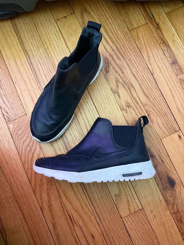 Nike Air Max Thea Mid boots Leather Black/White Slip-On Sneakers Reflect Sz 8.5 - Image 2