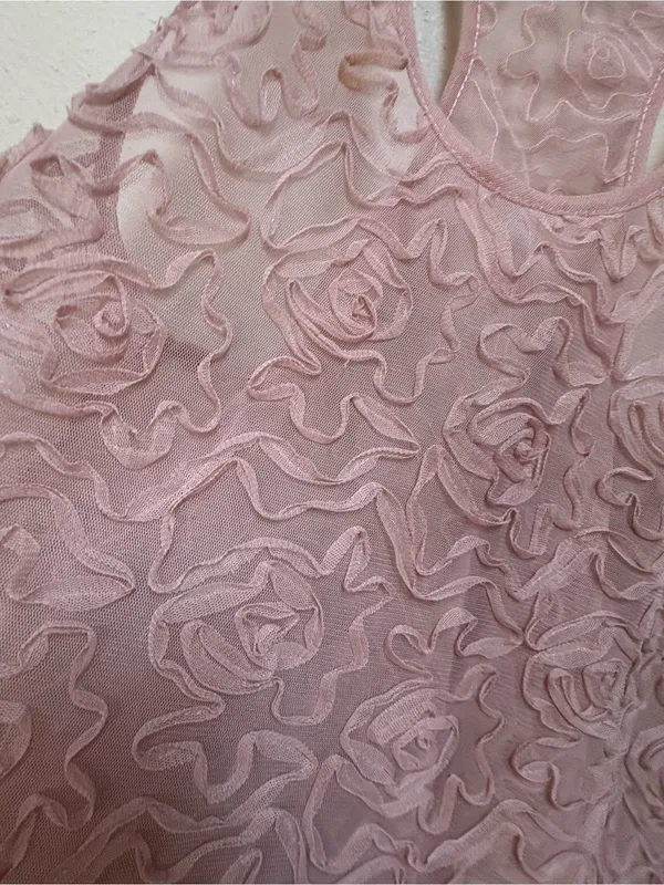 Y2K 3D Rosette Mesh Tank Pink Coquette Fairycore M - Image 3