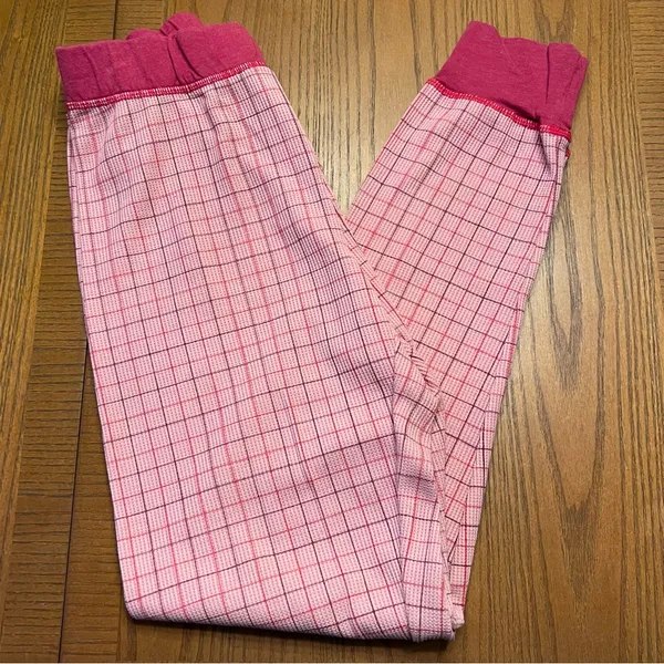 Free People‎ Intimately Chill Evening Pink Plaid Pajama Lounge Pants Size XS - Image 8