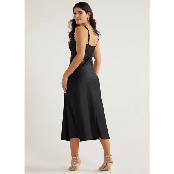 ✨Sofia Jeans Women’s Black Slip Sz Large Dress Midi✨ - Image 2