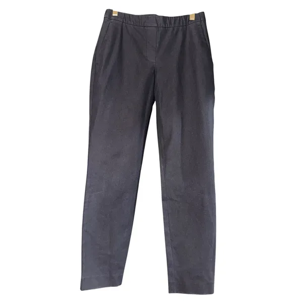 Theory Pull‎ On Black Pants Women's 00 Career Minimalist Work Preppy Stretch - Image 2