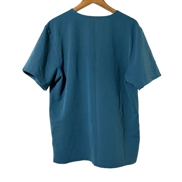 Figs Technical Collection Men's Scrub Top Blue/Green V-Neck Pullover Size XL - Image 2