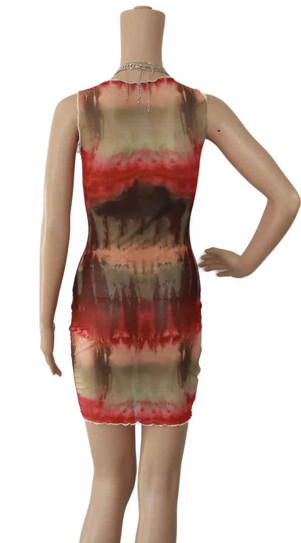Earth Colors Sheer Summer Dress - Image 2