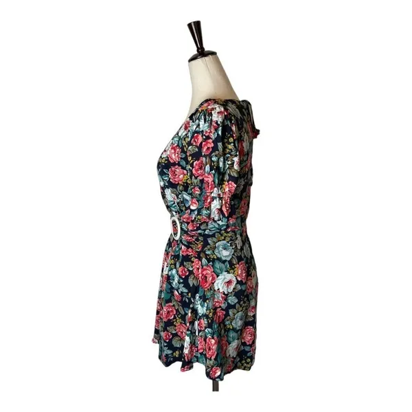 Majorelle Black‎ Floral Print Roosevelt Fit And Flare Mini Dress Size XS - Image 5
