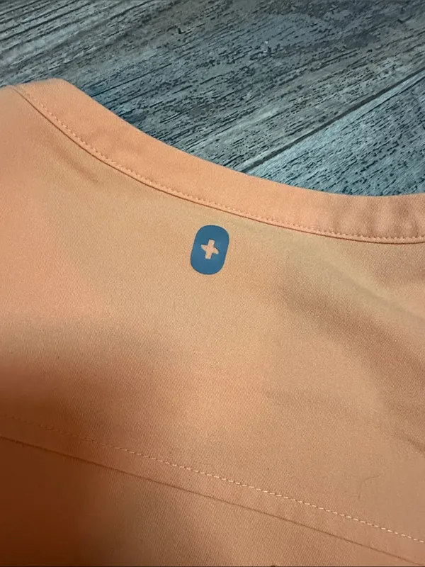 Figs Two Piece Shaka Orange Top & Jogger Set - Image 4