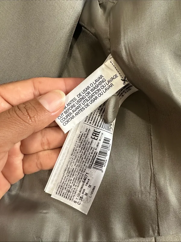 Mango Cropped Utility Jacket in Taupe Size M - Image 8