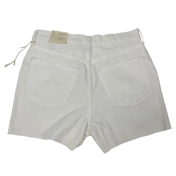 Universal Threads High Rise Cotton Boyfriend Shorts White Size 0 - Image 7