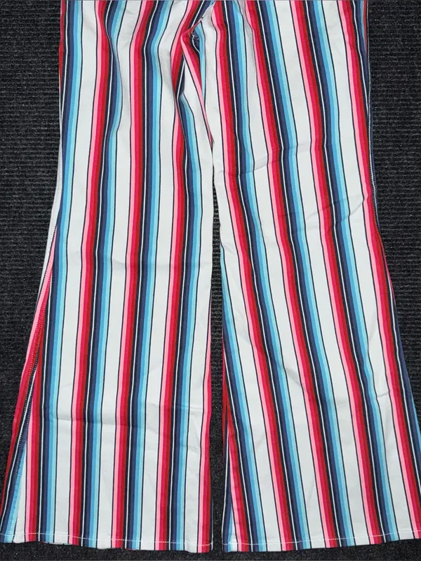 Wrangler NWT High Rise Multicolored Striped Flare Jeans Sz 30 x 32 Retro Western - Image 6