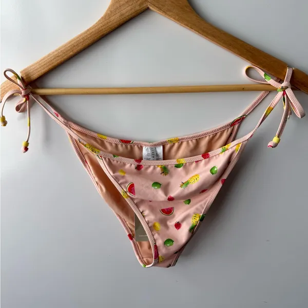 J. Crew Playa‎ | Fruit Print String Bikini Bottom Size Large NWT - Image 3