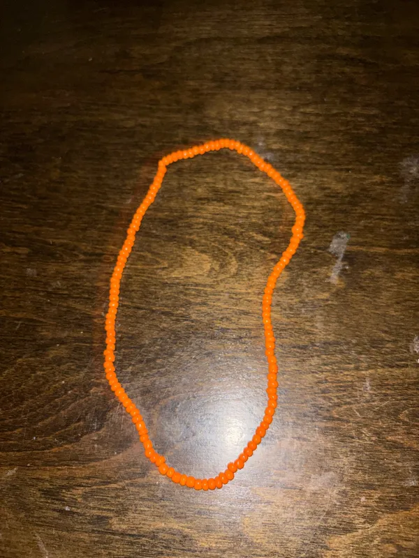 Orange Beaded Women’s Stretch Necklace(Pre - Image 4