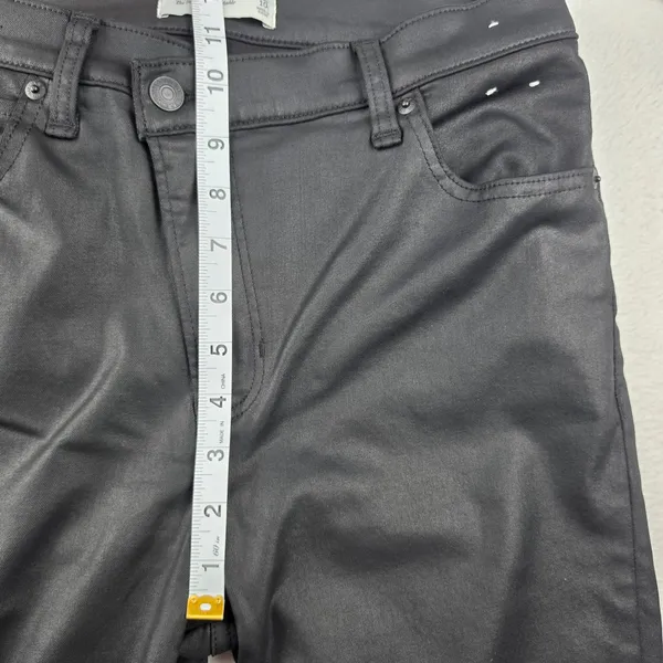 Abercrombie & Fitch Super Skinny Ankle High Rise Coated Black Jeans Size 30 / 10 - Image 7